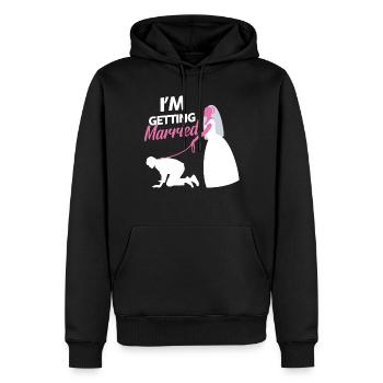 Bachelor Party meilleur cadeau de mariée homme - Sweat à capuche Premium bio Homme - noir - Devant - Nico (187cm)