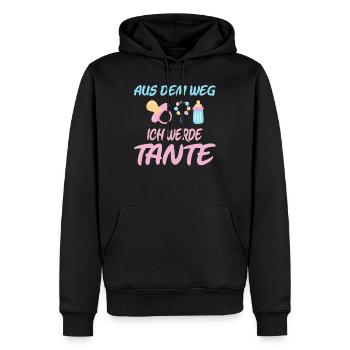 Aus dem Weg ich werde Tante - Männer Premium Bio Hoodie - Schwarz - Vorne - Nico (187cm)