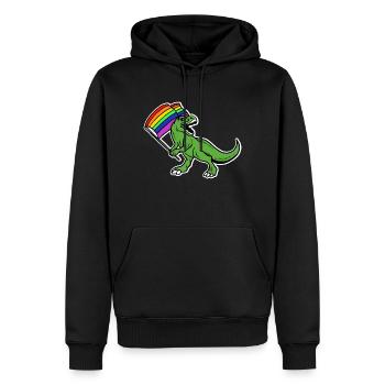 LGBT Dinosaur Gay Pride Chemise Cadeau Gay - Sweat à capuche Premium bio Homme - noir - Devant - Nico (187cm)