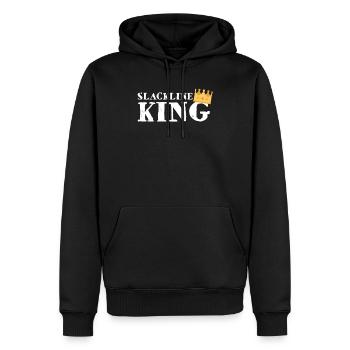 Slackline King Leisure Hobby Gift Funny - Sweat à capuche Premium bio Homme - noir - Devant - Nico (187cm)