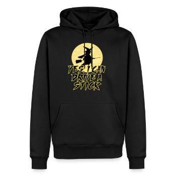 Hexe Zauberei Hexerei Halloween Besen - Männer Premium Bio Hoodie - Schwarz - Vorne - Nico (187cm)