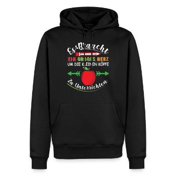 Lustiges Lehrer Lehrerin Schule Spruch Geschenk - Männer Premium Bio Hoodie - Schwarz - Vorne - Nico (187cm)