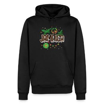 Jamaica - Männer Premium Bio Hoodie - Schwarz - Vorne - Nico (187cm)