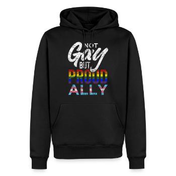 Fier allié Fierté allié LGBTQ Allié Transsexuel - Sweat à capuche Premium bio Homme - noir - Devant - Nico (187cm)