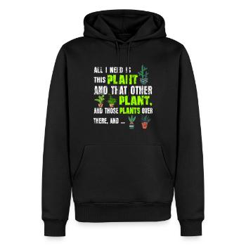 Pflanzen Liebhaber - Männer Premium Bio Hoodie - Schwarz - Vorne - Nico (187cm)