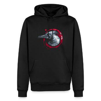Kormoran Geschenk - Sweat à capuche Premium bio Homme - noir - Devant - Nico (187cm)