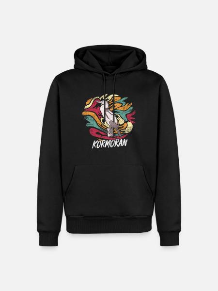 Kormoran Geschenk - Männer Premium Bio Hoodie - Schwarz