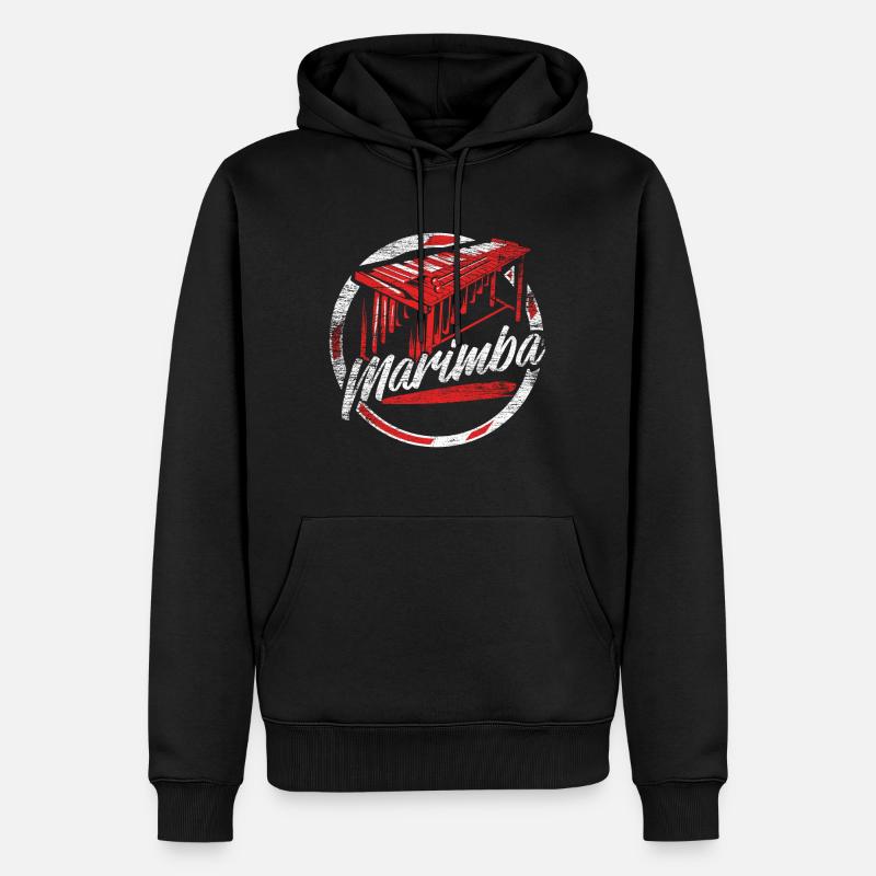 Marimba Geschenk - Männer Premium Bio Hoodie - Schwarz