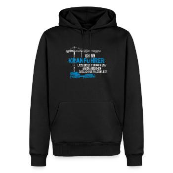 Cadeau de grutier - Sweat à capuche Premium bio Homme - noir - Devant - Nico (187cm)