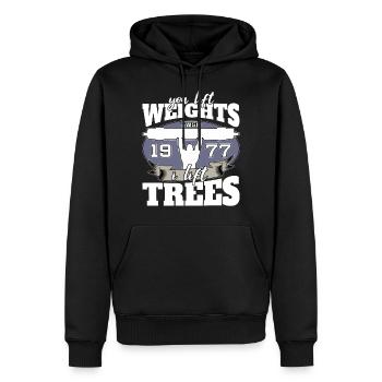 Strongman Powerlifting Log Lift - Männer Premium Bio Hoodie - Schwarz - Vorne - Nico (187cm)