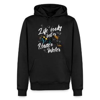 Cool plongeur Sort Plongée Statement Idée cadeau - Sweat à capuche Premium bio Homme - noir - Devant - Nico (187cm)