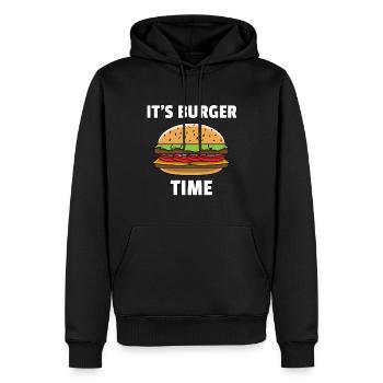 Burger Fast Food Cheeseburger Hamburger Geschenk - Männer Premium Bio Hoodie - Schwarz - Vorne - Nico (187cm)
