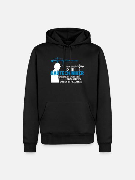 bautechniker - Männer Premium Bio Hoodie - Schwarz