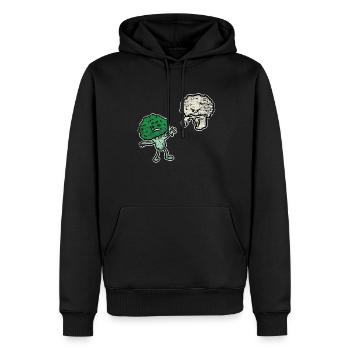 Brokkoli Blumenkohl - Männer Premium Bio Hoodie - Schwarz - Vorne - Nico (187cm)