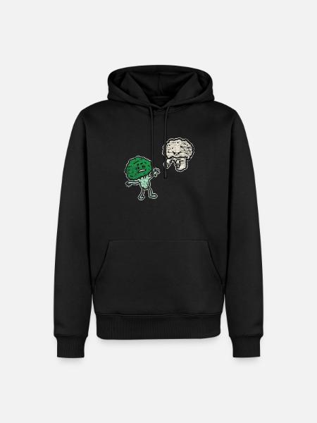 Broccoli cauliflower - Men’s Premium Organic Hoodie - black