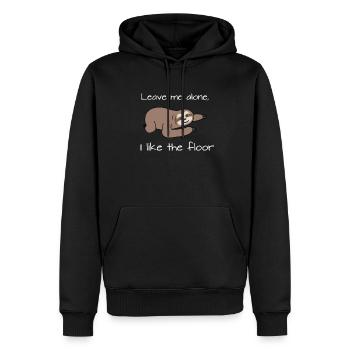 Lustiges, faules, aber süßes T-Shirt-Design Ich mag das - Männer Premium Bio Hoodie - Schwarz - Vorne - Nico (187cm)
