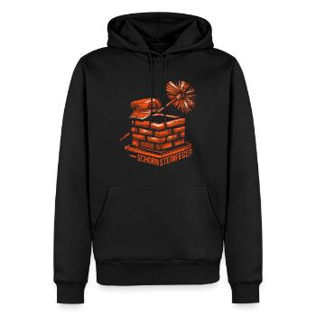 Ramoneurs - Sweat à capuche Premium bio Homme - noir - Devant - Nico (187cm)