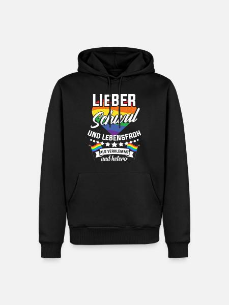 Gay funny saying gift - Men’s Premium Organic Hoodie - black