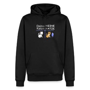 Nerd Informaticien avec chat cadeau IT chats - Sweat à capuche Premium bio Homme - noir - Devant - Nico (187cm)