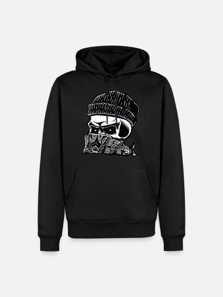 Skull, skull, gear - Men’s Premium Organic Hoodie - black