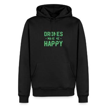 Dronenflug Dronenpilot Drone Dronen Fliegen - Männer Premium Bio Hoodie - Schwarz - Vorne - Nico (187cm)