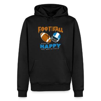 Football américain - Sweat à capuche Premium bio Homme - noir - Devant - Nico (187cm)