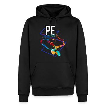 physical education teacher - Men’s Premium Organic Hoodie - black - Front - Nico (187cm)