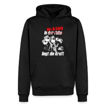 Tuning Auto Tuner Turbo Driften Kolben PS Geschenk - Männer Premium Bio Hoodie - Schwarz - Vorne - Nico (187cm)