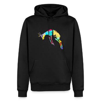 Polygone de gazelle - Sweat à capuche Premium bio Homme - noir - Devant - Nico (187cm)