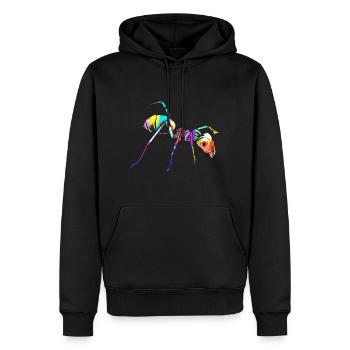 Ameisen - Männer Premium Bio Hoodie - Schwarz - Vorne - Nico (187cm)
