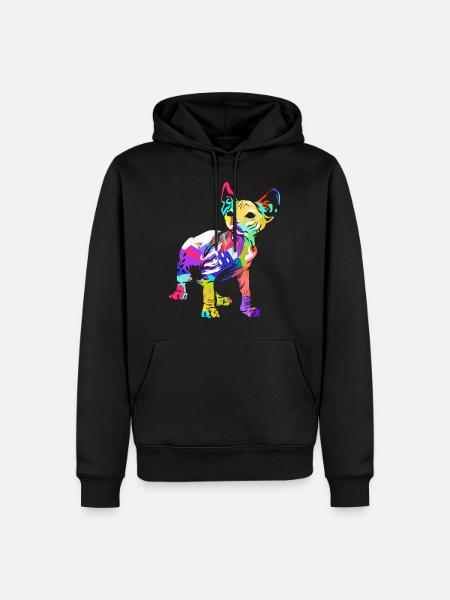 Sphynx - Sweat à capuche Premium bio Homme - noir