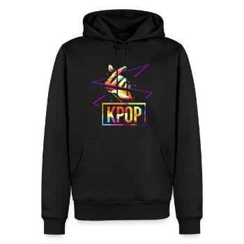 K-pop Polygon - Männer Premium Bio Hoodie - Schwarz - Vorne - Nico (187cm)