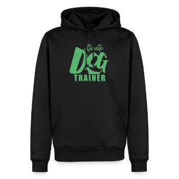 Hundeschule Hund Hundetrainer Trick Hundeerziehung - Männer Premium Bio Hoodie - Schwarz - Vorne - Nico (187cm)
