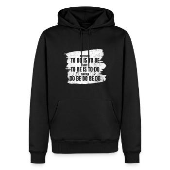 Philosophy Kant Nietzsche witty Philosopher - Men’s Premium Organic Hoodie - black - Front - Nico (187cm)