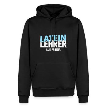 Latein Lehrer Lateinlehrer Geschenkidee - Männer Premium Bio Hoodie - Schwarz - Vorne - Nico (187cm)