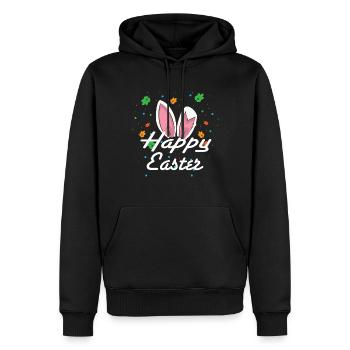Pâques lapin de Pâques de Pâques de Pâques - Sweat à capuche Premium bio Homme - noir - Devant - Nico (187cm)