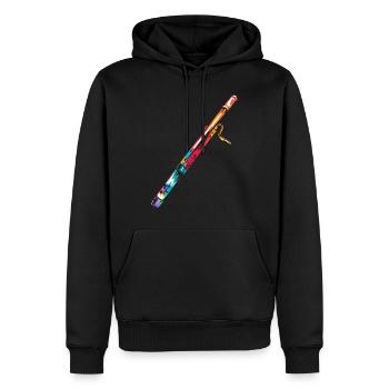 Bassoon gift - Men’s Premium Organic Hoodie - black - Front - Nico (187cm)