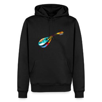 Mandoline - Männer Premium Bio Hoodie - Schwarz - Vorne - Nico (187cm)