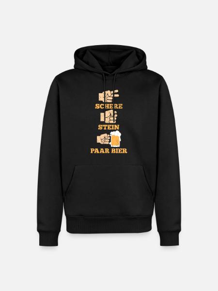 Bier Lustiger Spruch - Männer Premium Bio Hoodie - Schwarz