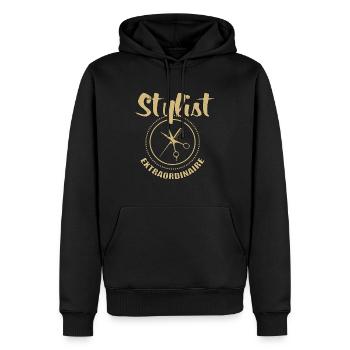 Friseur Frisör Friseurin Frisörin Friseuse - Männer Premium Bio Hoodie - Schwarz - Vorne - Nico (187cm)