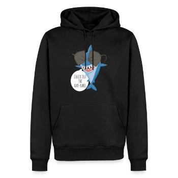 Découvrez le design amusant de Ray Bans. - Sweat à capuche Premium bio Homme - noir - Devant - Nico (187cm)