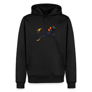 Les plongeurs - Sweat à capuche Premium bio Homme - noir - Devant - Nico (187cm)