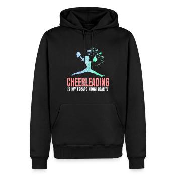 cheerleading - Sweat à capuche Premium bio Homme - noir - Devant - Nico (187cm)