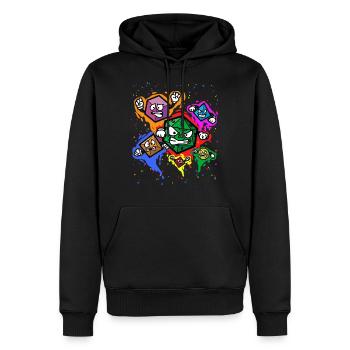 Fantasy RPG Würfel Spiel Tabletop Spiel Spieler - Männer Premium Bio Hoodie - Schwarz - Vorne - Nico (187cm)