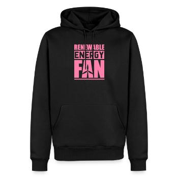 Solar Erneuerbare Energien - Männer Premium Bio Hoodie - Schwarz - Vorne - Nico (187cm)