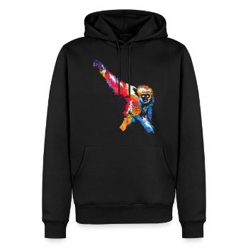 Cadeau Gibbon - Sweat à capuche Premium bio Homme - noir - Devant - Nico (187cm)