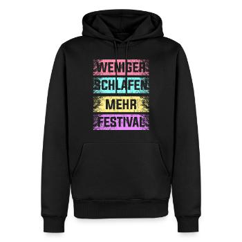 Festival Schlafen Feiern Party Sommer Geschenk - Männer Premium Bio Hoodie - Schwarz - Vorne - Nico (187cm)