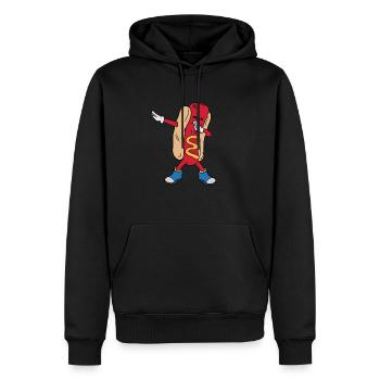 Hotdog Hot Dog Fast Food Booth Bosna Funny - Herre Premium økologisk hoodie - sort - Foran - Nico (187cm)