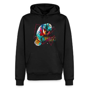 Polygone de la vache de mer - Sweat à capuche Premium bio Homme - noir - Devant - Nico (187cm)