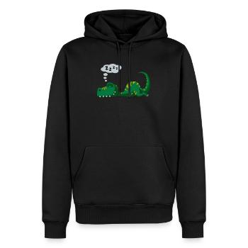 Dinosaure T-Rex Bonne nuit bébé enfants - Sweat à capuche Premium bio Homme - noir - Devant - Nico (187cm)